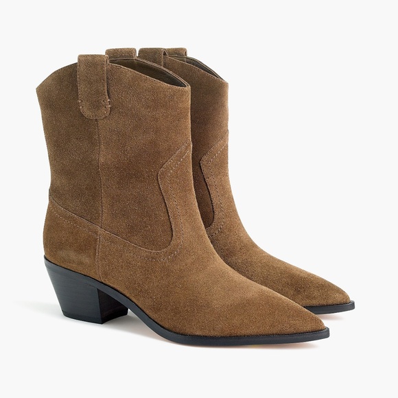J. Crew Shoes - New JCREW Western Boots in Brown Suede